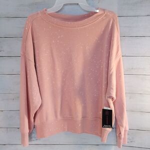 Womens  Juniors Splatter Sweatshirt Top